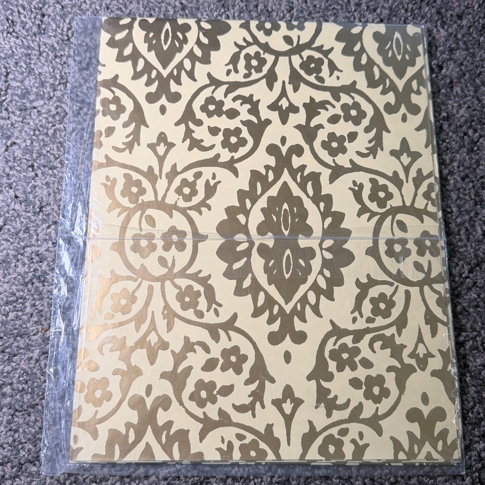 5/$25 VINTAGE Wrapping Paper Gold Patterned - Picture 2 of 3